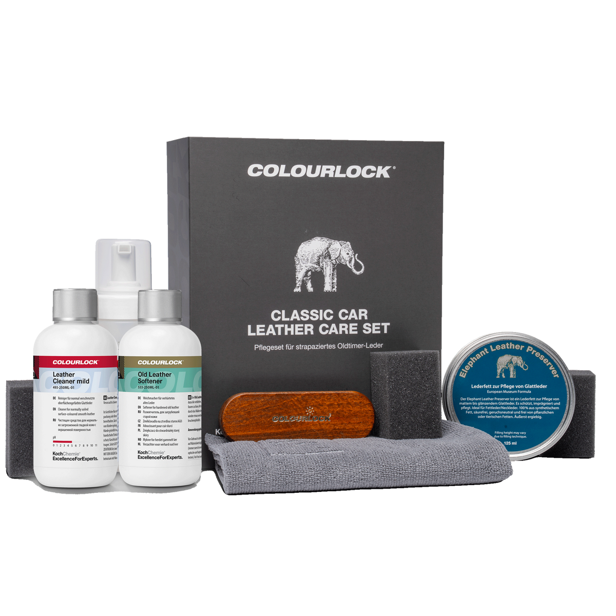 COLOURLOCK "Classic Car Leather Care" Set (Pflegeset für strapaziertes Oldtimer-Leder)
