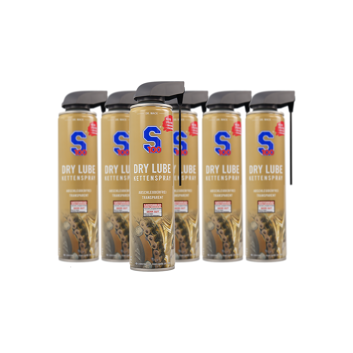 "S100" Dry Lube Kettenspray für Motorrad (Transparent)